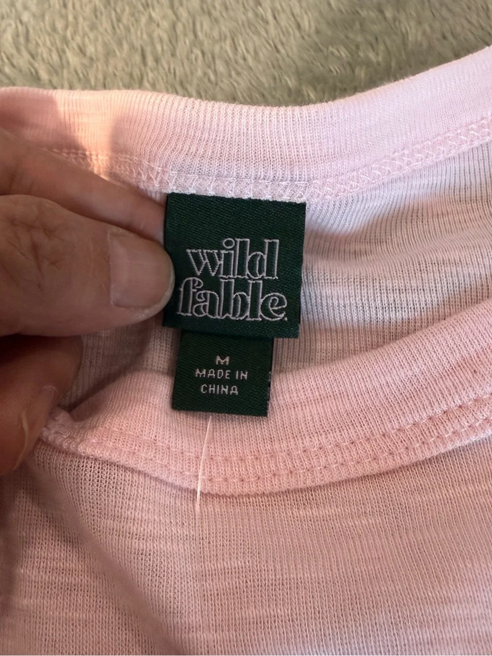 Wild Fable Breakfast In Bed Baby Pink Graphic Tee Women’s Medium NWT